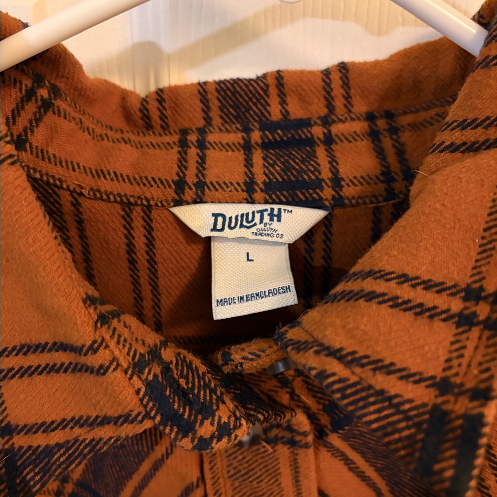 Duluth Trading Co Plaid Tunic in Brown and Black - Picture 2 of 4